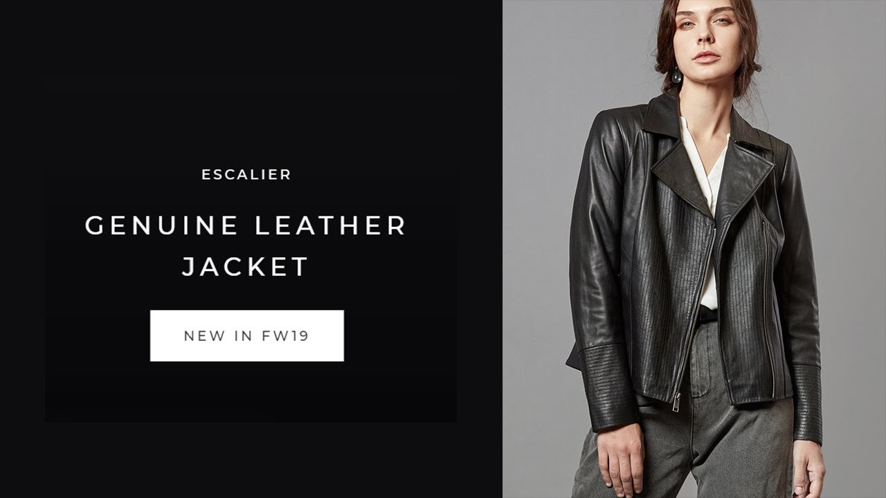 Escalier Genuine Leather Jacket |FW19 Women Collection