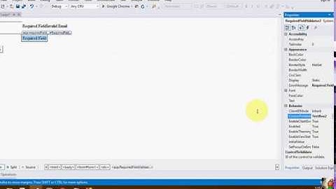 Validation of web forms is ASP .net using visual studio 12-15