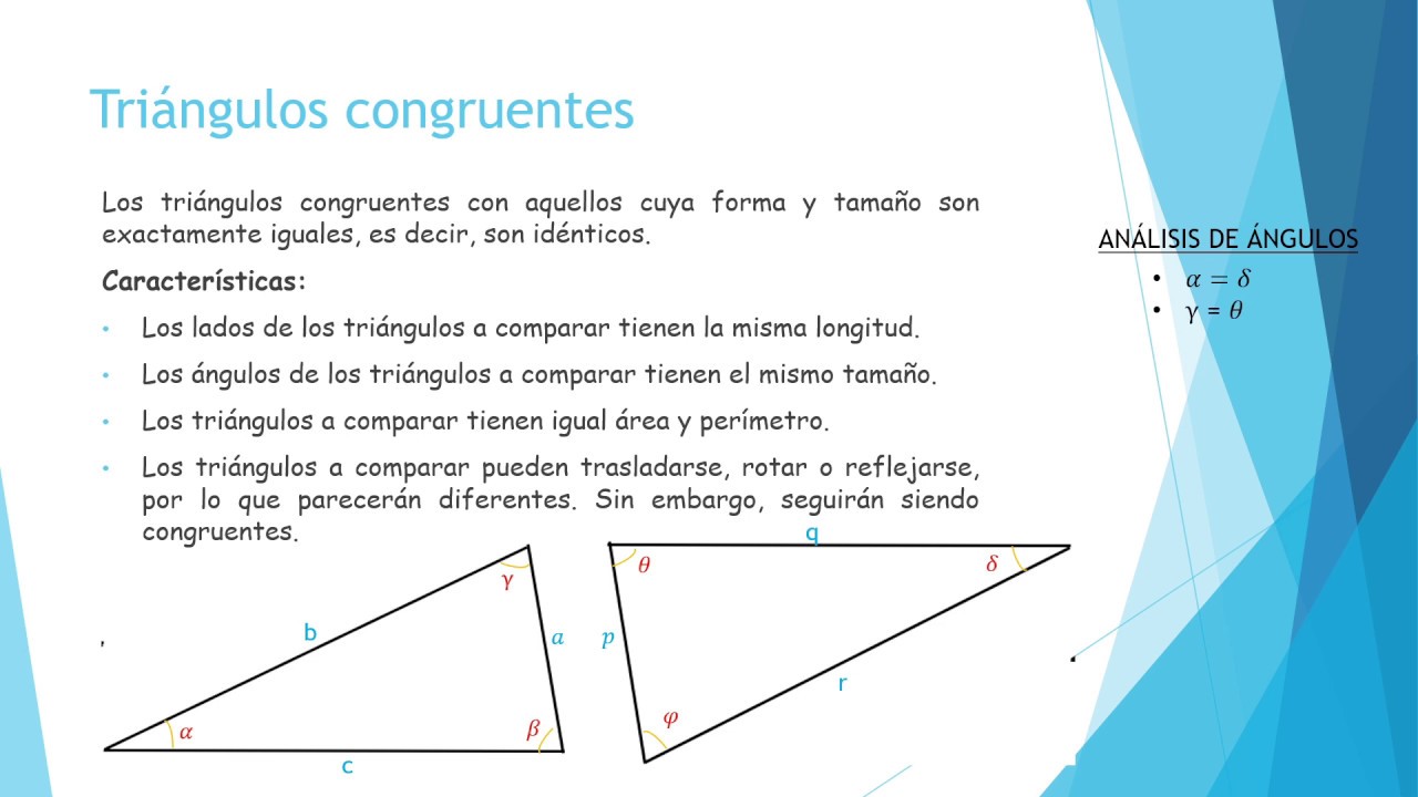 Geometría. Triángulos congruentes - YouTube