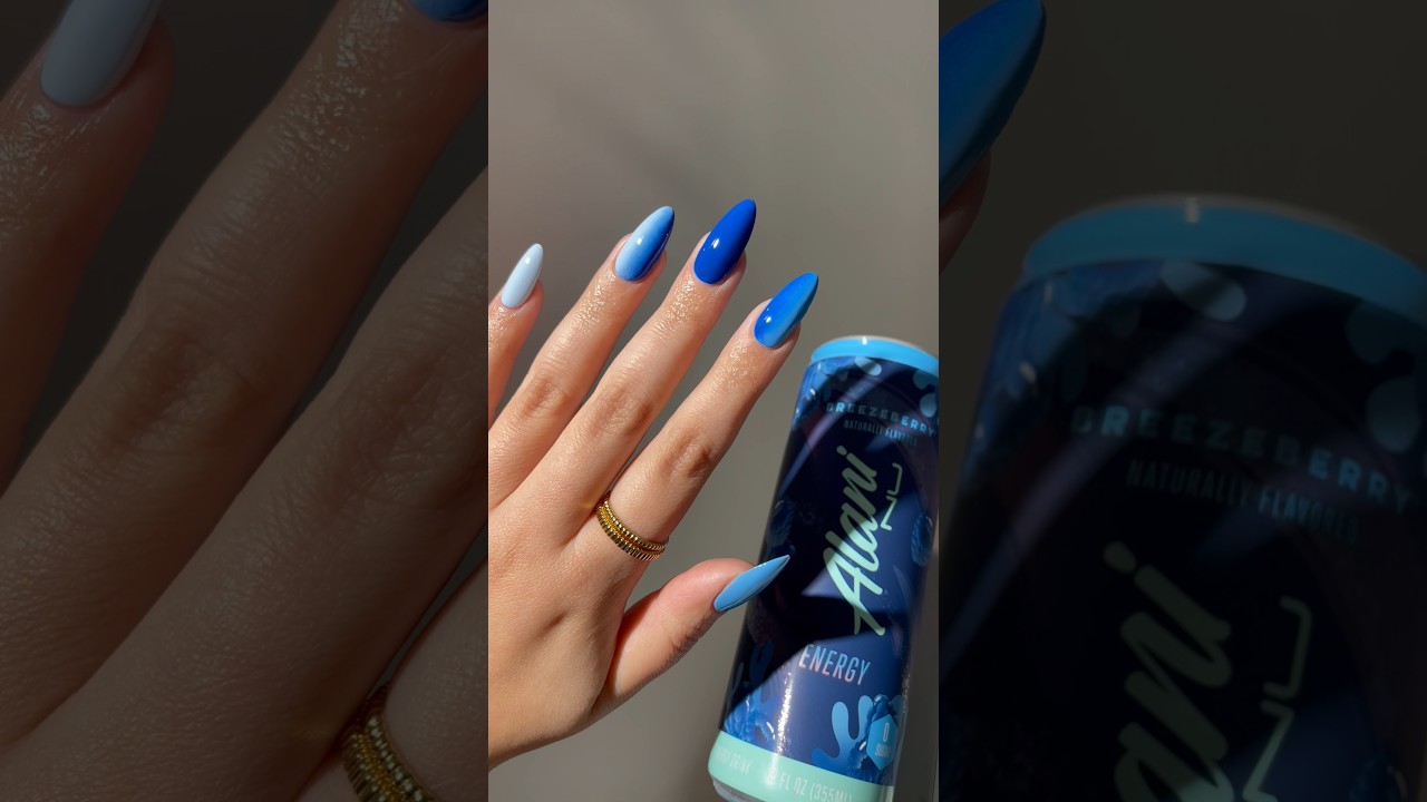 nails inspired by Alani Nu Breezeberry Energy Drink #nailart