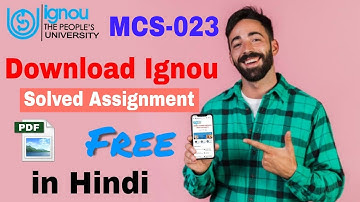MCS 023 Solved Assignment Download Free | IGNOU solved assignment download Free Pdf #mcs023 #ignou