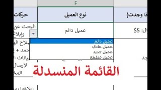 القائمة المنسدلة في إكسل وأهم بيانات التفاعل اليومية مع العملاء في CRM screenshot 4