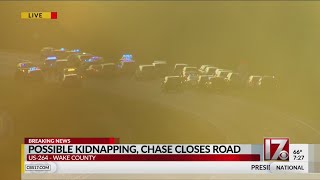 Kidnapping investigation shuts down US-264 EB near Zebulon