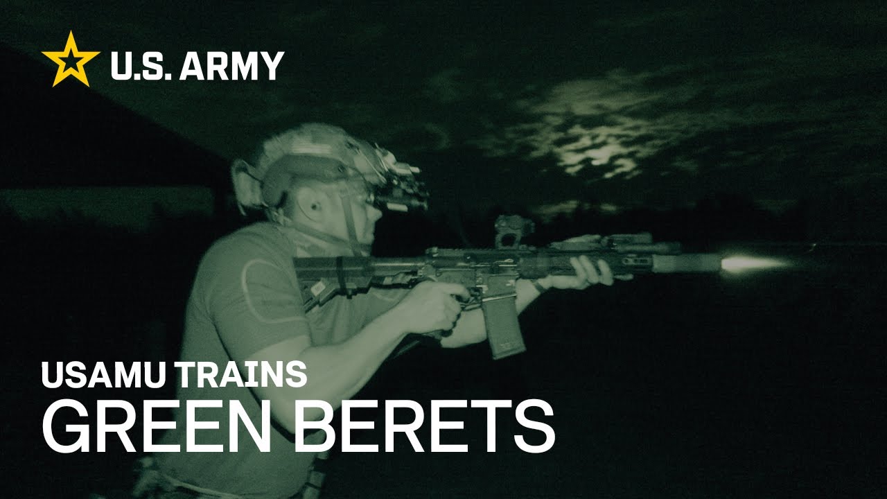Инструкторы USAMU обучают «зелёных беретов» от дневных учений до ночной стрельбы