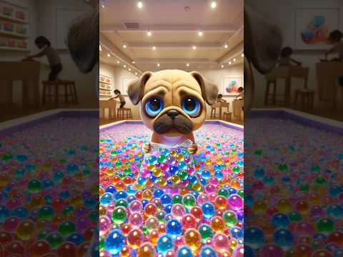 Dog's EPIC Pool Makeover! Buys Orbeez, Turns Pool into a GIANT Ball Pit! 🤯💦#shorts #cute #dog