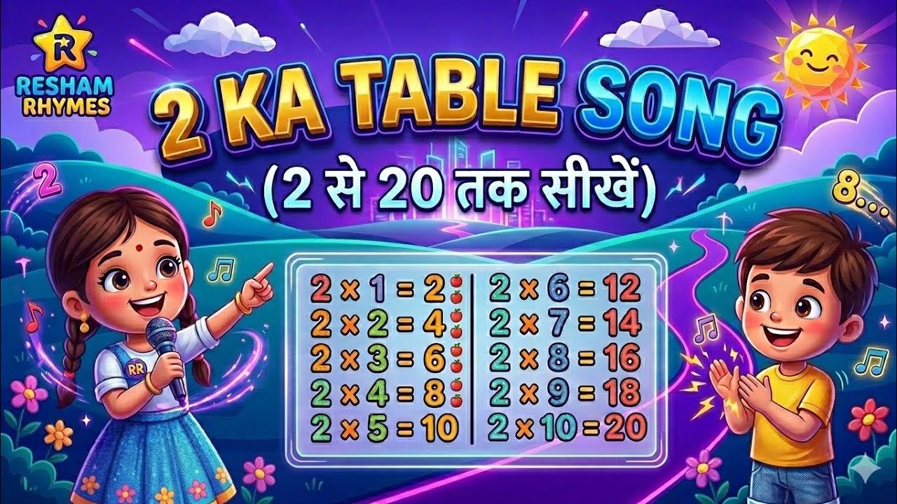 Table of 2 Song for Kids | Learn 2 Times Table Easily | Multiplication ...