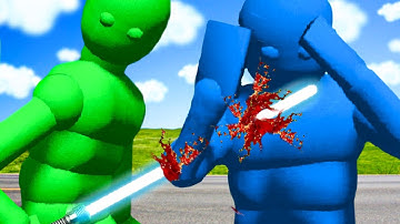 💥Dynamic NPCs Fight in Realistic Simulations with Weapons! with Active Ragdoll Physics
