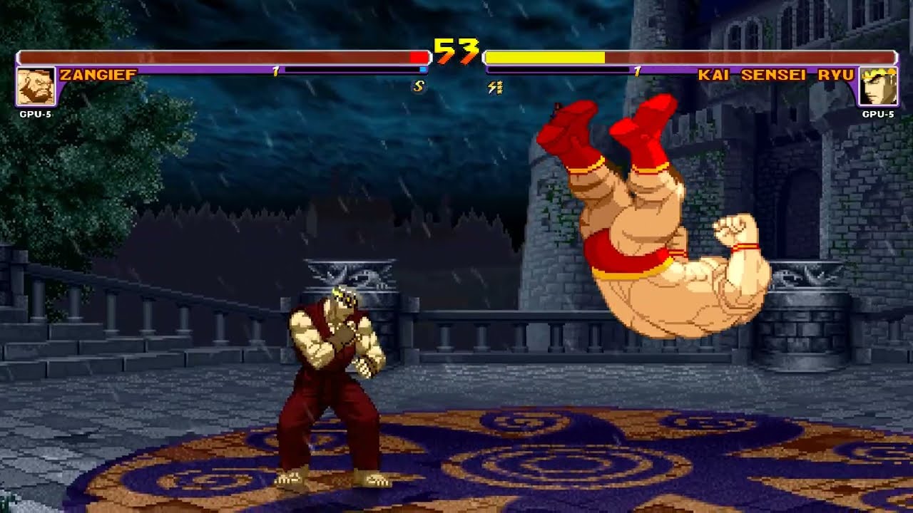 [ZANGIEF] VS [SENSEI RYU] | Random MUGEN Battle | Retro Fighting Games