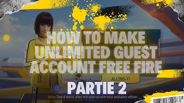 HOW TO MAKE UNLIMITED GUEST ACCOUNT IN FREEFIRE -PARTIE2 #freefire