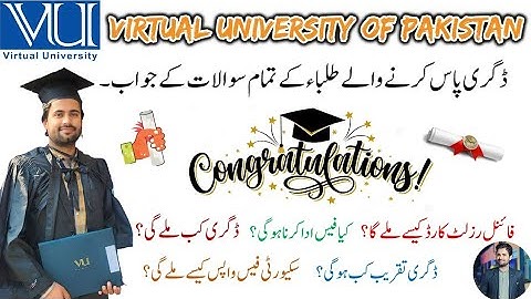 How To Apply For Transcript | How To Apply For Security Refund | FALL2025 | VU Passout | CSVULIFE