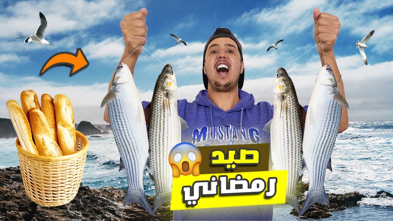 طريقة صيد سمك البوري بالخبز 🥖 مونطاج التربيطة 🐟 نتيجة غير متوقعة ‼️