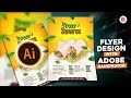 How to design a simple shawarma flyer with Adobe Illustrator | Adobe Illustrator tutorial