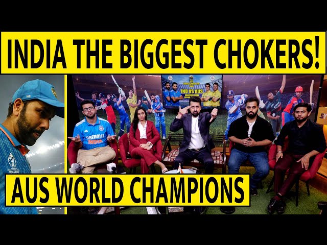 🔴INDIA THE BIGGEST CHOKERS! AUS WORLD CHAMPIONS- FINAL WC2023 #indvsaus class=