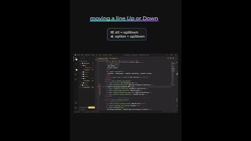 Moving line up and down in vscode #coding #vscode #shortkey #developer