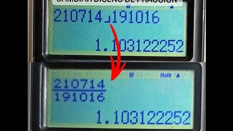 Cambiar diseño de fracción en calculadora científica CASIO fx-991LA PLUS