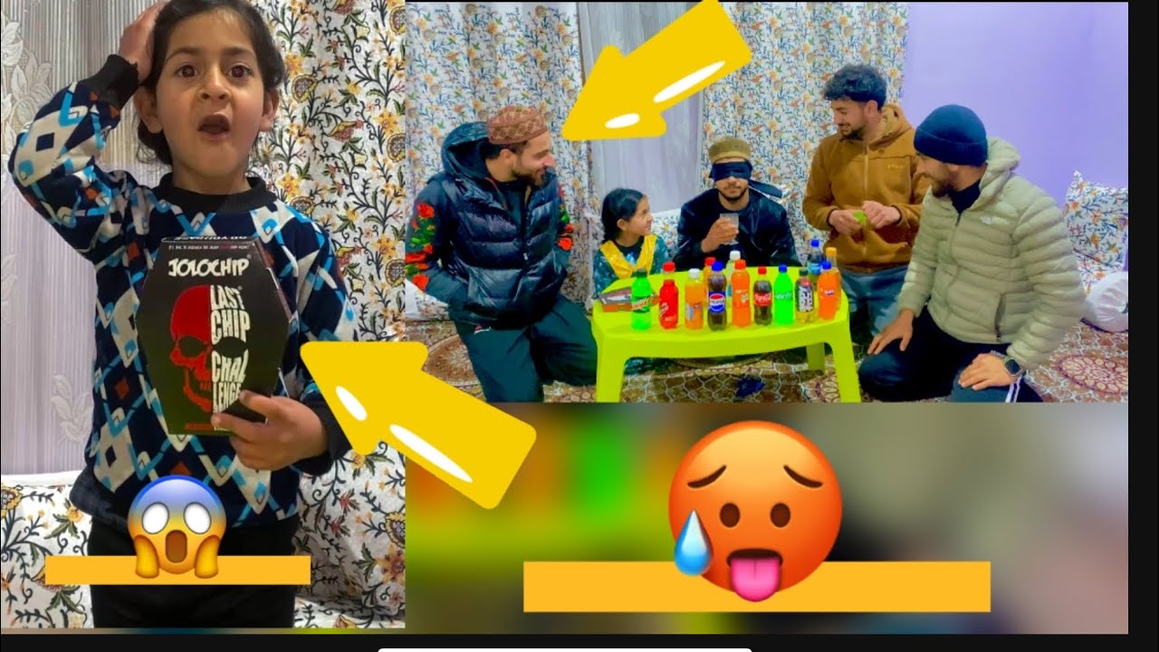 Cold drink challenge with my friends. The loser will eat the JOLO chip.😎👍🏻