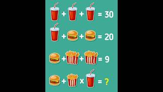🍔 Can You Solve This Viral Food Math Puzzle? | 99% Fail! 🥤