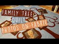 Making a FAMILY TREE QUILT using fabric paints, photos on fabric & art projector
