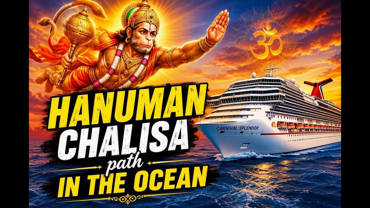 Hanuman Chalisa in the middle of sea at Carnival Splendor Cruise 