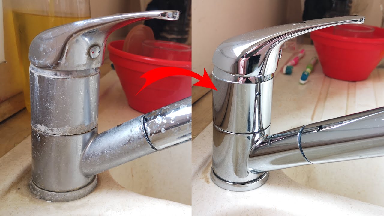 Comment nettoyer les traces de tartre sur un robinet pour 0,10€. Détartrer,  faire partir, briller - YouTube