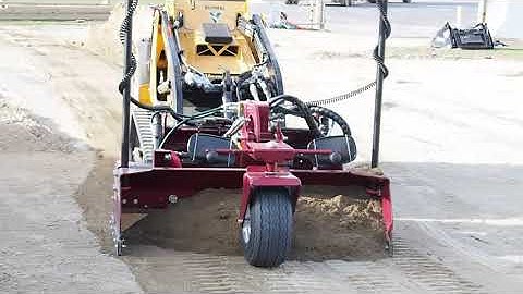 SharpGrade laser grader on mini skid steer
