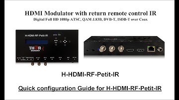 Quick configuration Guide for H-HDMI-RF-Petit-IR  -  HDMI Modulator with return remote control IR
