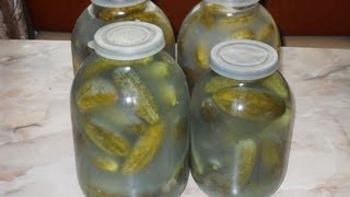 Консервация, огурцы типа бочковых в банках(, 2013-08-24T21:02:23.000Z)
