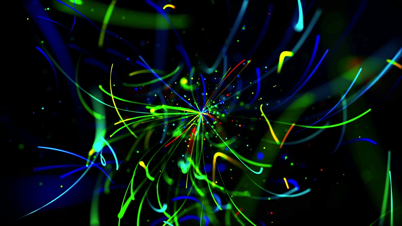 4K Screensaver | Colorful Neon Fluid Lines – Psychedelic VJ Loop (No Sound)