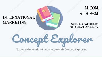 International Marketing || M.com 4th Sem || Question Paper 2023 || Gurugram University