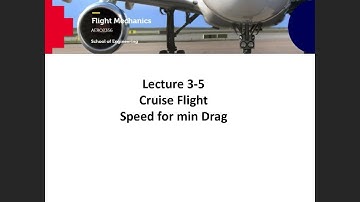 AERO2356 Flight Mechanics Lecture 3-5 Velocity for min Drag