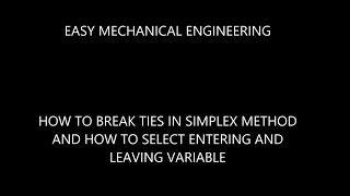 Famous How to break ties in simplex method and how to select entering and leaving variable Net Worth