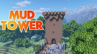 Minecraft: How to build a simple Mud Tower [ Tutorial ]