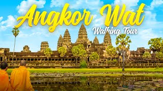 Angkor Wat Temple Walking Tour in Cambodia. The 8th Wonder of the World!