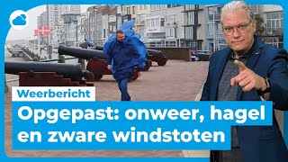 Weerbericht: zware windstoten en felle buien ⚡️