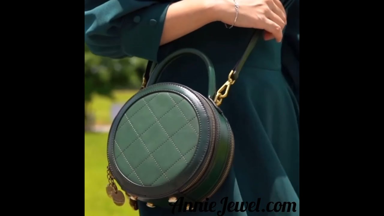 [One Bag For Day] Best Green Leather Circle Handbags For Ladies 2021