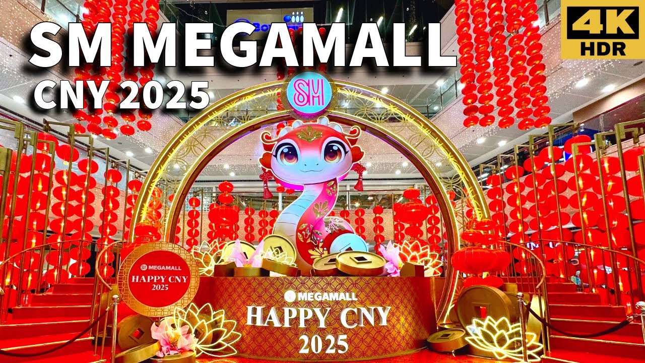 SM Megamall 2025 Year of The Wooden Snake: Chinese New Year Walk 4K