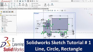 Sketching Basics video| SOLIDWORKS Tutorial 1 For Beginners | How to make Line Circle Rectangle