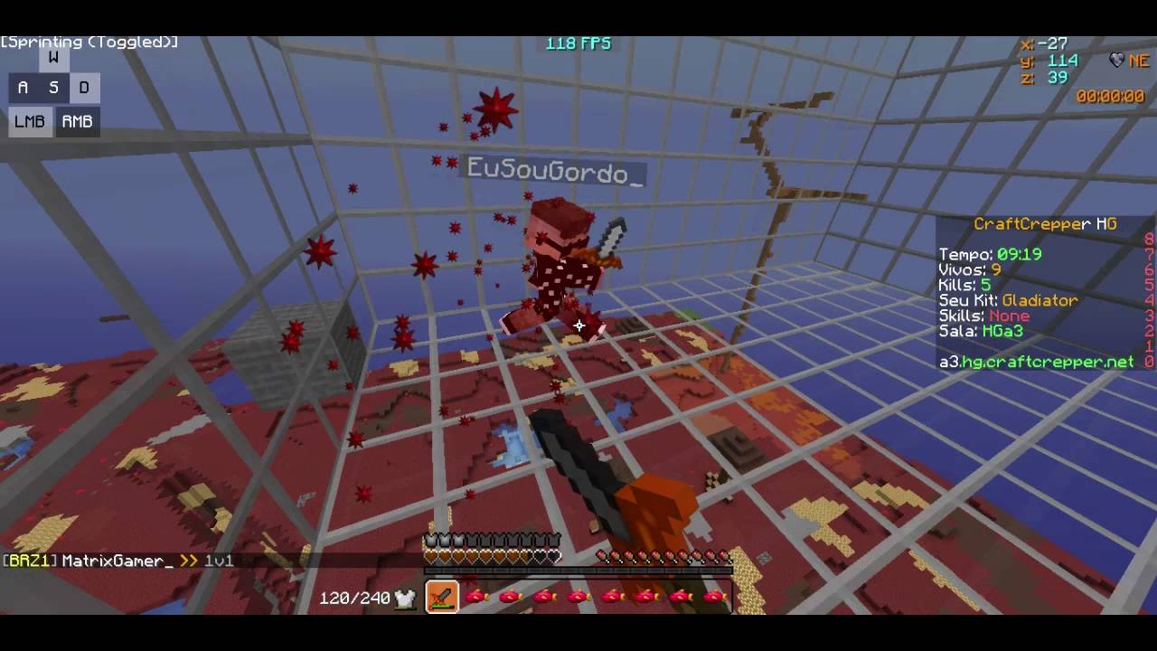 ♛ ACHEI FÁCIL ♛ [HG] - Kit Gladiator - 11 kill - CraftCrepper