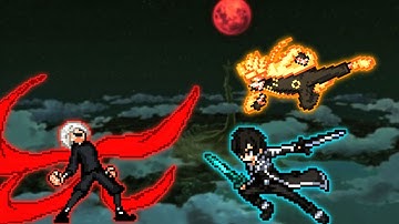 Kaneki VS Kirito 1.5 & Naruto OP(All Form ) in Jump Force Mugen