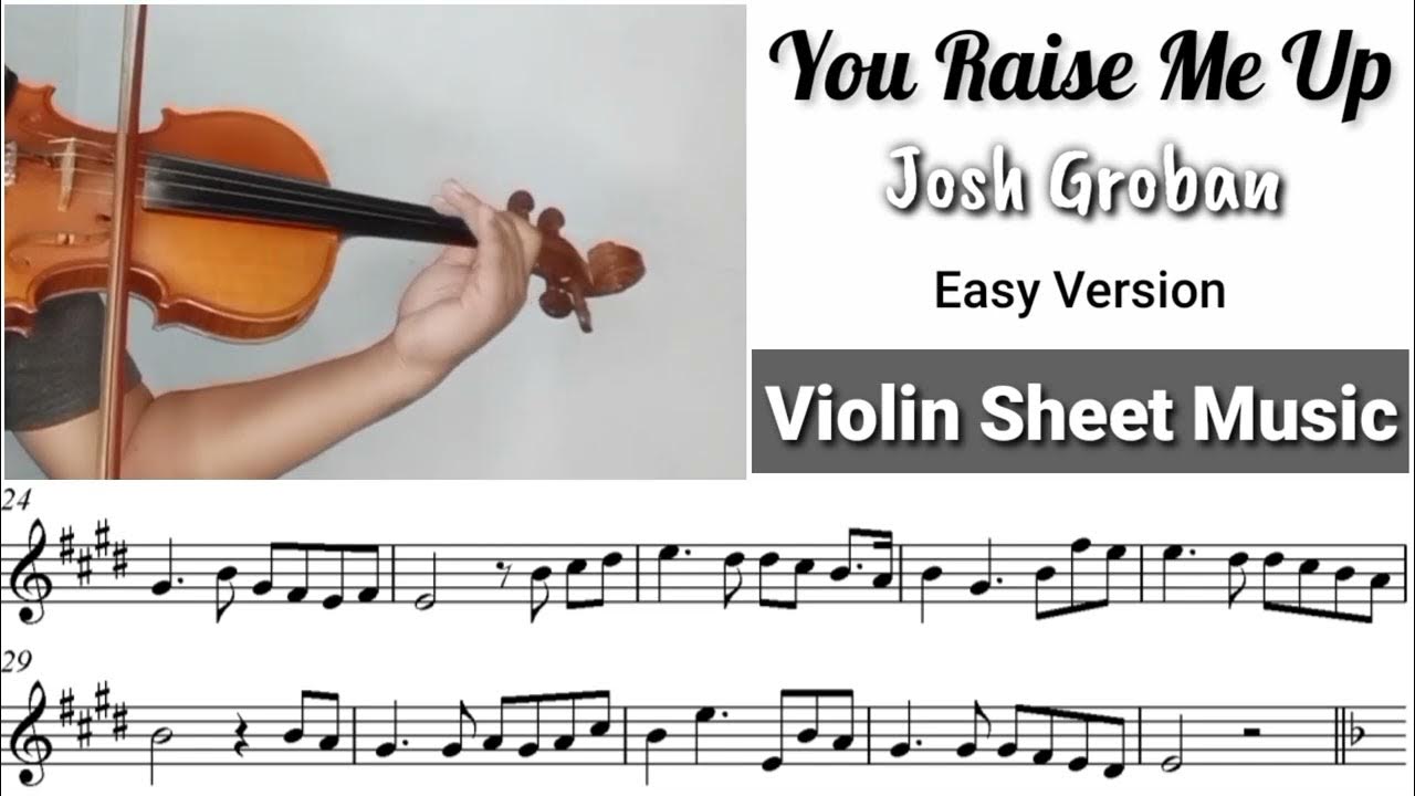 [Free Sheet] You Raise Me Up Josh Groban [Violin Sheet Music] YouTube