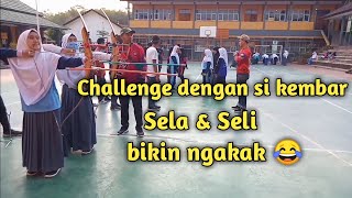 Kelucuan Sela Seli challenge menembak target auto ketawa