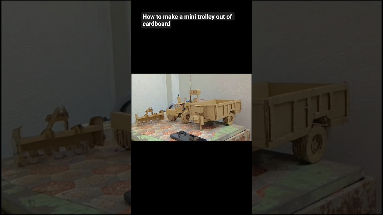 How to make a mini trolley out of cardboard