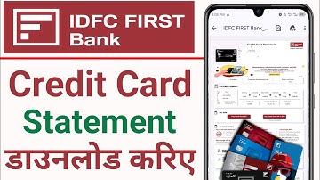 Idfc first bank credit card statement download kaise kare | idfc first bank credit card statement