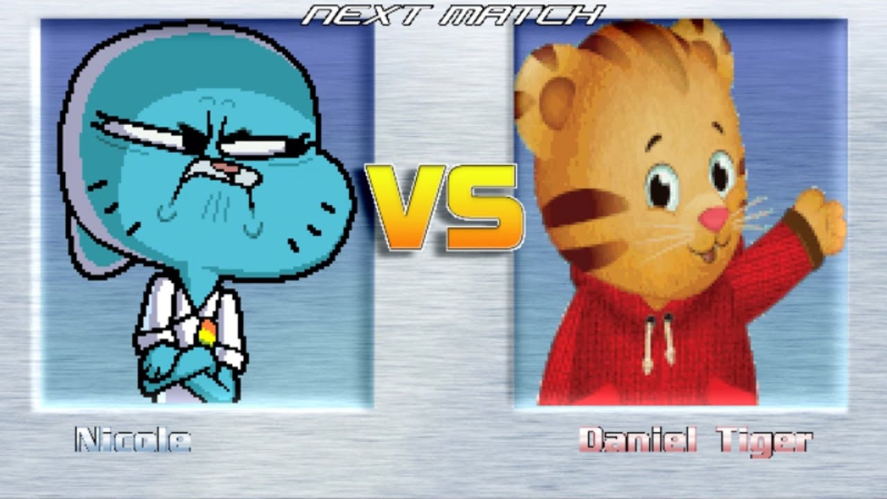 M.U.G.E.N | Николь против Дэниела Тигра | Удивительный мир Гамбола против района Дэниела Тигра