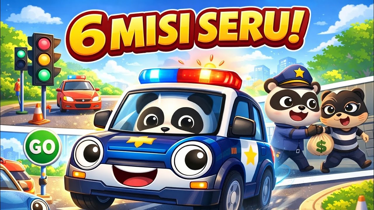 6 Misi Seru Mobil Polisi BabyBus! 🚓 Game Edukasi Anak