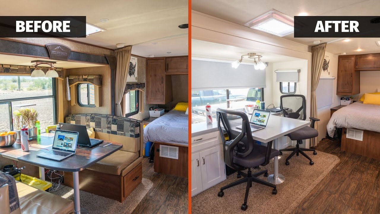 Space-Maximizing Travel Trailer Redo - Before and After Photos