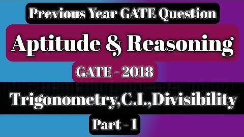 GATE-2018| Part-1 | Previous Year Solved Paper Of ECE | Aptitude & Reasoning | Examen Point