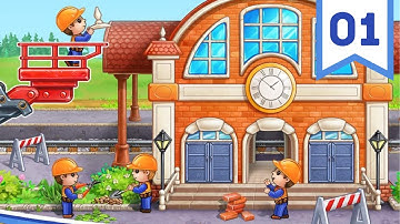 Train games for kids : station & railway building | Play 01 | Kids Android game play | Dean Xo