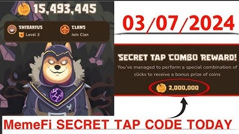 Memefi 3 July secret combo level 5. Memefi today