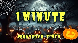 1 MINUTE 1:00 HALLOWEEN PARTY TIMER COUNTDOWN: Spooky Pumpkin Patch 🎃🌕